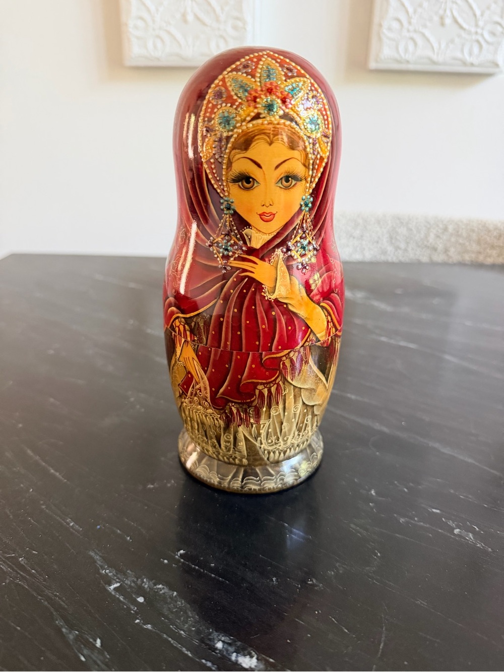 Authentic Hand Painted Russian Matryoshka Nesting Dolls Signed - Moscow